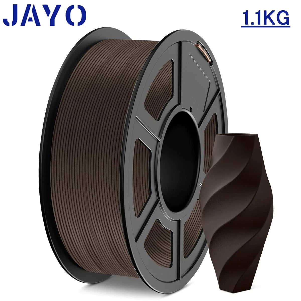 JAYO 3D Wood PLA Printer Filament 1.75mm  1.1KG 15% Real Wood Fibers Dimensional Accuracy +/- 0.02mm Fits Most FDM 3D Printers