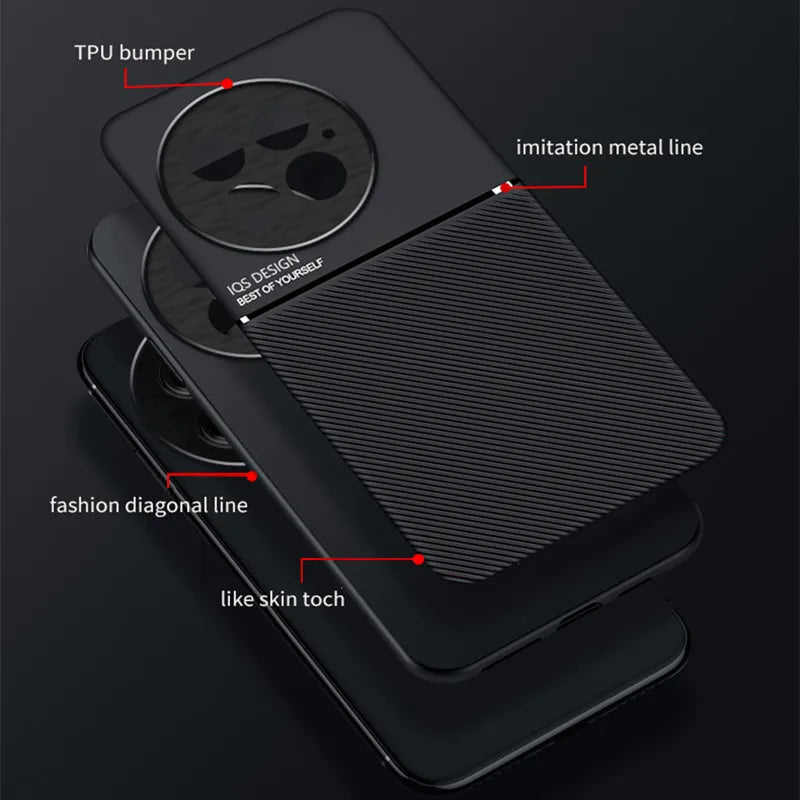 Rugged Protective Cover For OnePlus 13 One Plus 13R Case Built-in Car Magnetic Holder Phone Coque Fundas