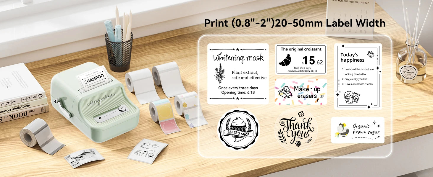 B21PRO 300dpi New NiiMbot B21 Mini Thermal Printer Wireless Barcode Label Maker Bluetooth Portable Adhesive for Office Home Use