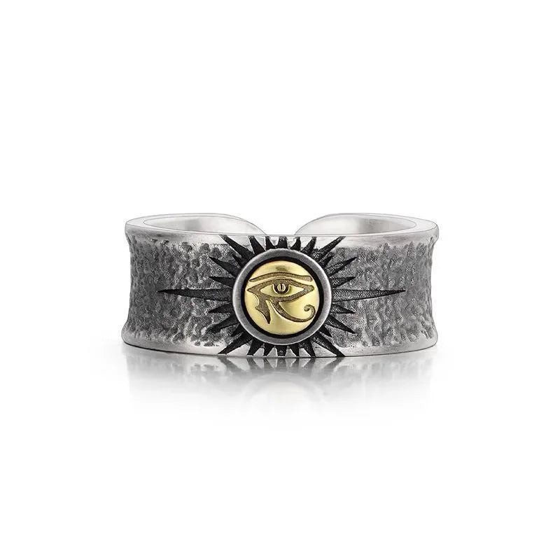 Best Sellers! S925 Thai Silver, Horus Eye Retro Ring