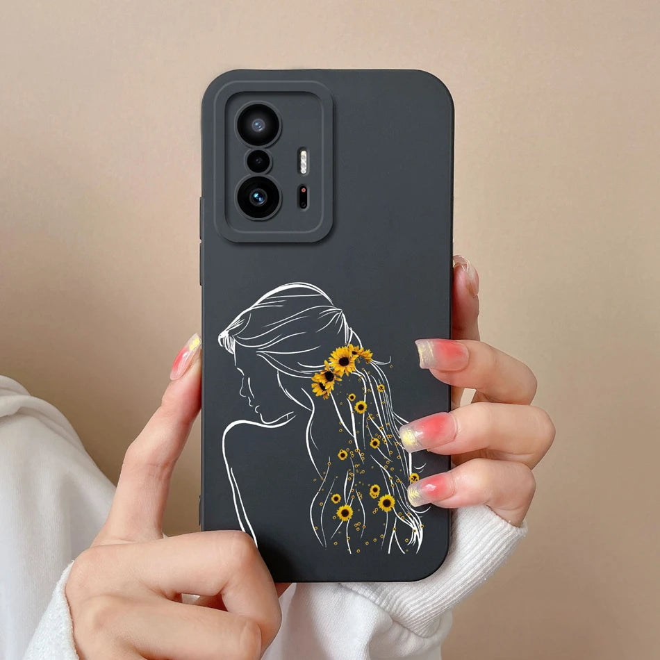 Love Heart Case For Xiaomi 11T Pro Back Cover Soft Liquid Silicone Full Protection Phone Covers For Xiaomi Mi 11t Pro 11 t Funda