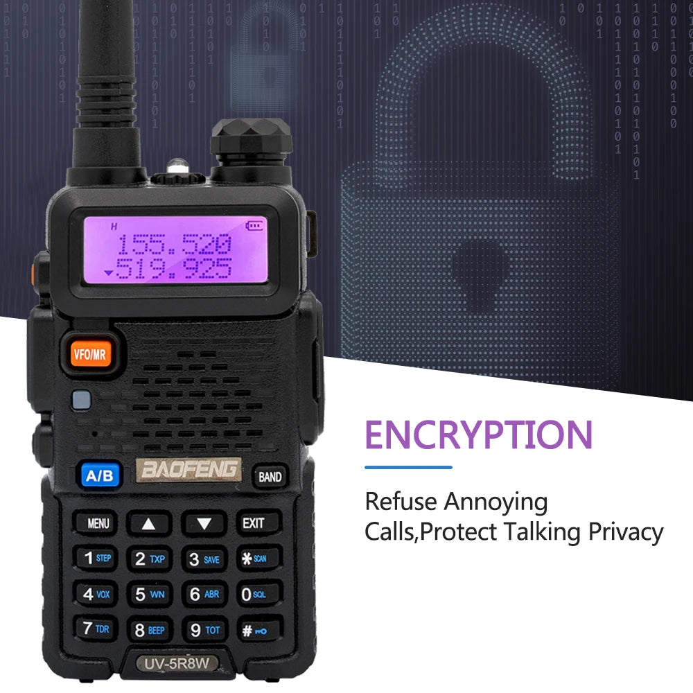2PCS Baofeng UV 5R 5W 8W Walkie Talkie Portable Ham CB Radio Dual Band VHF UHF FM Transceiver Two Way Radio UV82 S9 K5 Plus