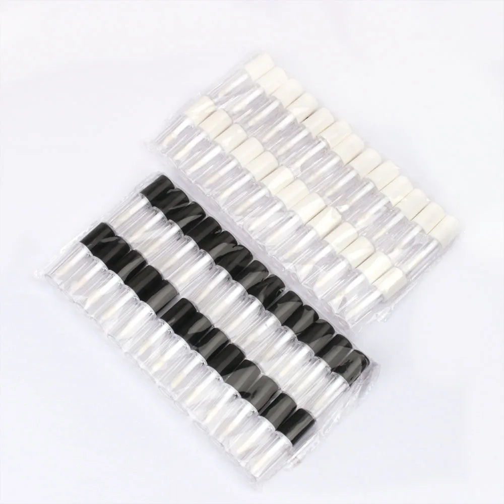 1Pc Plastic Lip Gloss Tube Small Lipstick Tube Leakproof Inner Sample Cosmetic Container Circular Transparent Simple Lipstick