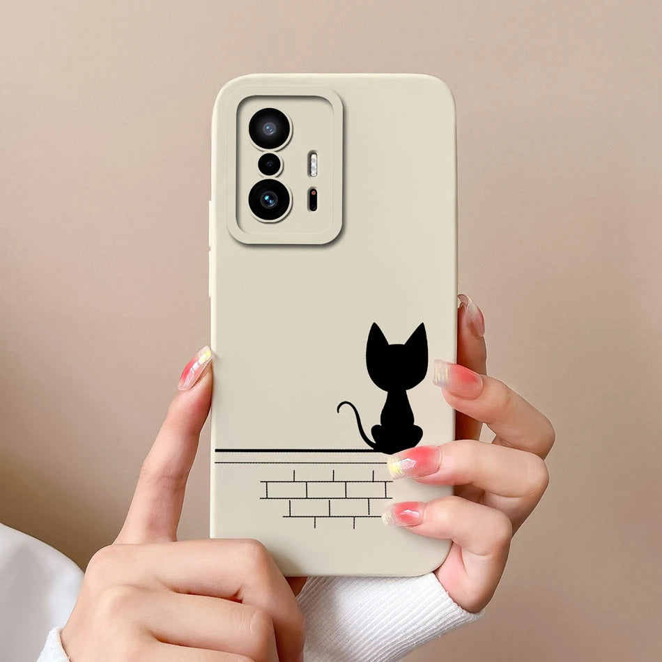 Love Heart Case For Xiaomi 11T Pro Back Cover Soft Liquid Silicone Full Protection Phone Covers For Xiaomi Mi 11t Pro 11 t Funda
