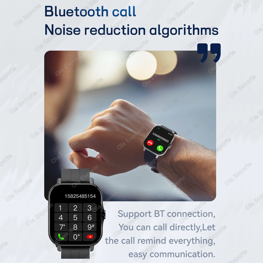 2024 New Smart Watch For Men Women Gift HD Screen Sport Fitness Health Monitoring Watches BT Call Digital smartwatch Wristwatch