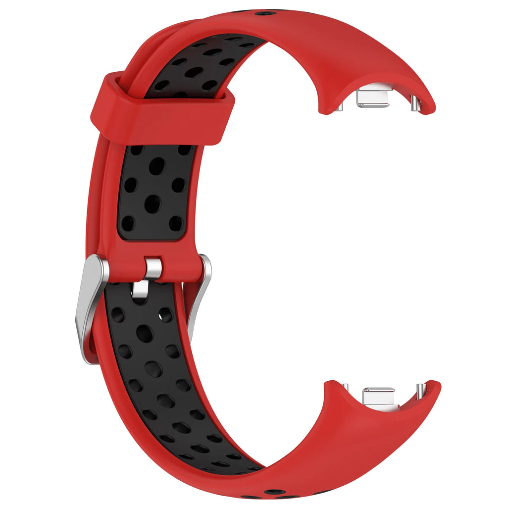 Silicone Watch Strap For Xiaomi Band 9 8 Two-Color Breathable Smart Watchband Replacement Bracelet for Xiaomi Mi Band 8 9 Strap