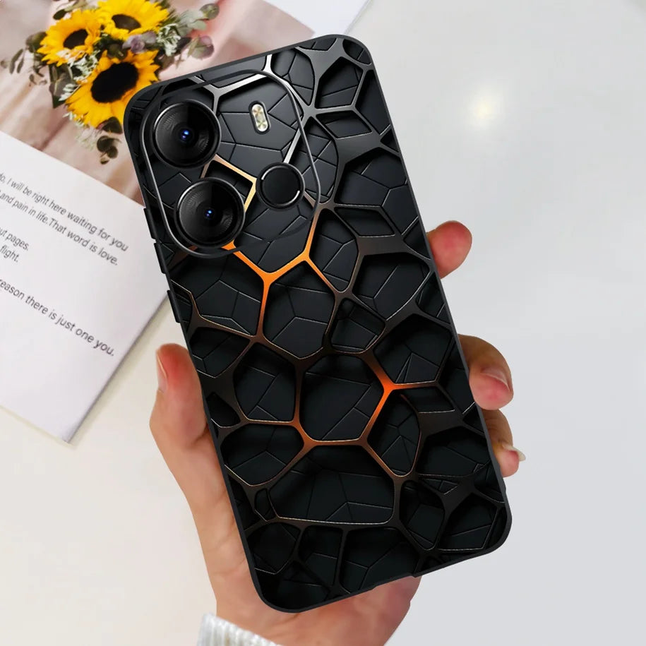For Tecno Pop 7 Pro Pop7 Case Fashion Marble Soft Silicone Matte Coque For Tecno Spark Go 2023 Funda Pop7Pro BF6 BF7 BF7h Bumper