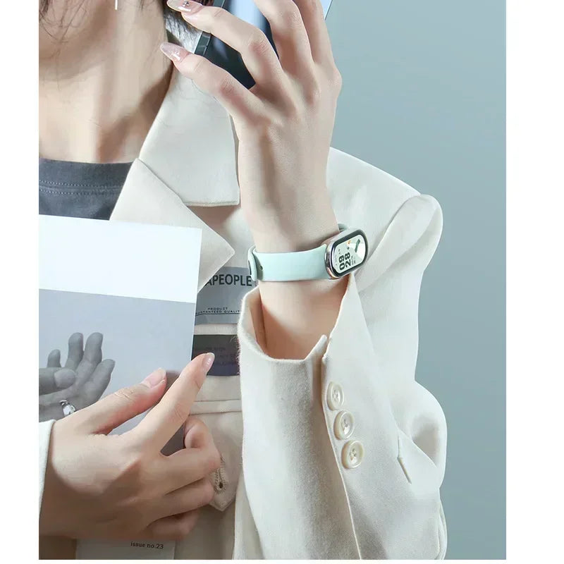 Official silicone Watch band For Xiaomi Mi band 10-NFC Strap Replacement miband10 Bracelet Sport smart mi band 9-8 Accessories