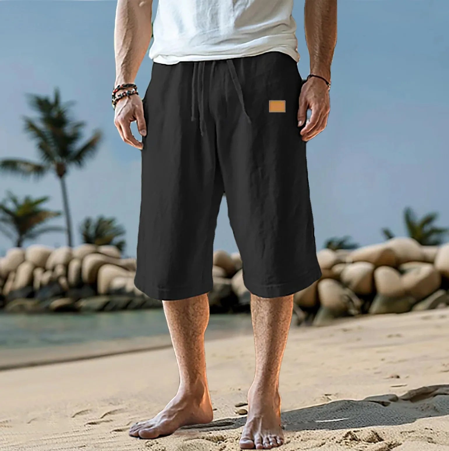 2026 New Men's Cotton Linen Pants Male Autumn New Breathable Solid Color Linen Trousers Fitness Streetwear S-3XL cropped pants