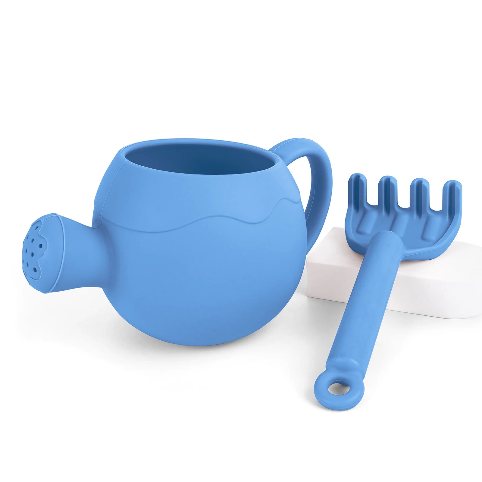 Summer Beach Toys Sand playing tools Soft Silicone Watering Pot Rake Set Play Sand Bucket Shovels Suitable for children outdoors