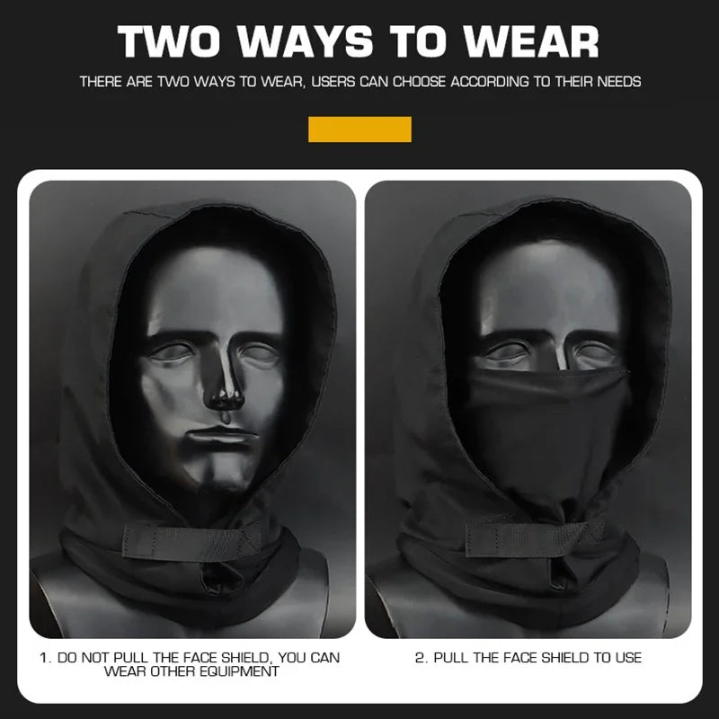 Tactical Hood Headwear Full Face Mask UV Protection for Men Women Ski Sun Hood Tactical Cycling Sports Masks for Hunting/Outdoor