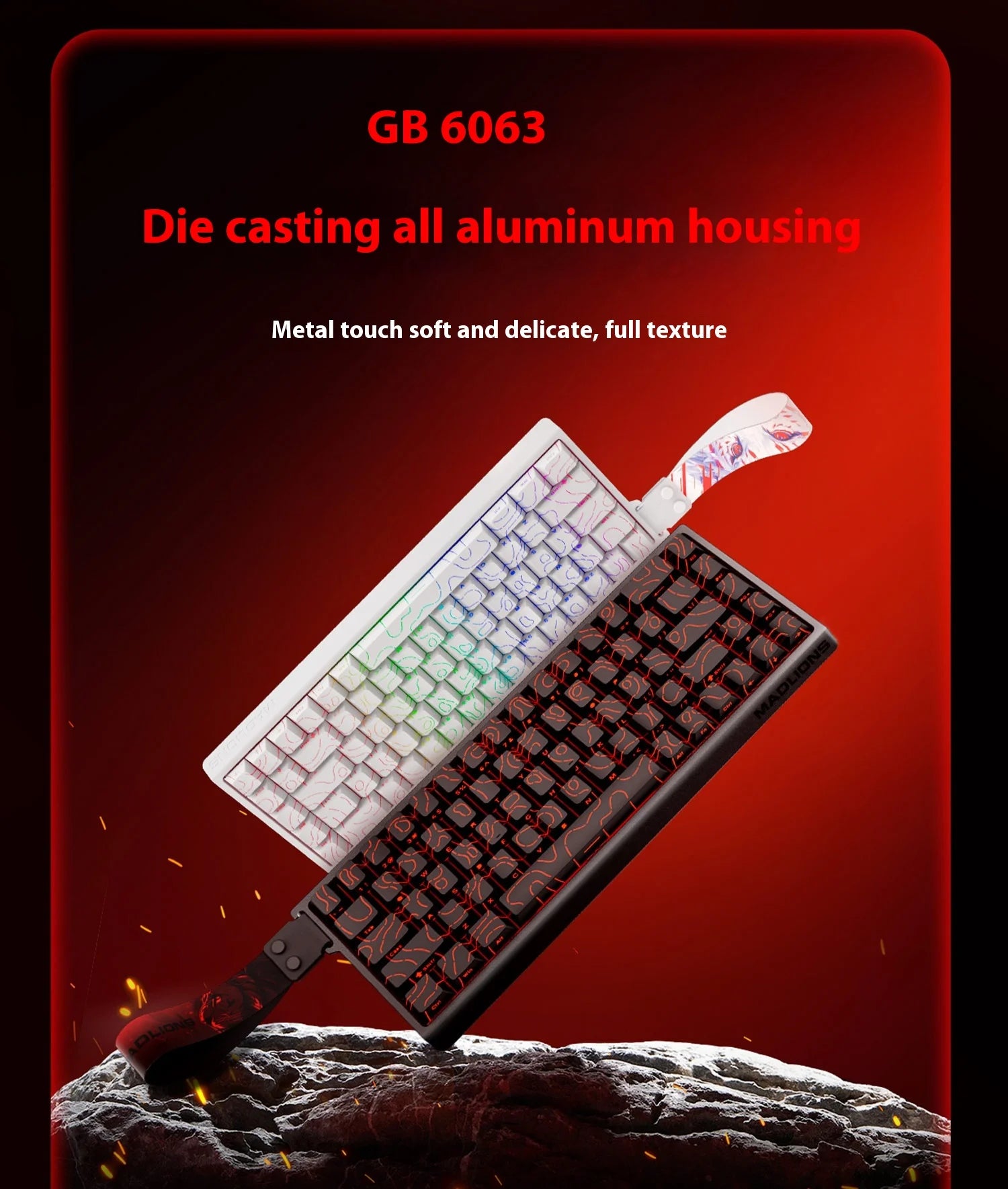 MADLIONS MAD60HE MAD68HE Magnetic Switch Keyboard Wired Mechanical Keyboard 8000Hz 0.01mmRT Valorant Gaming Keyboard Custom