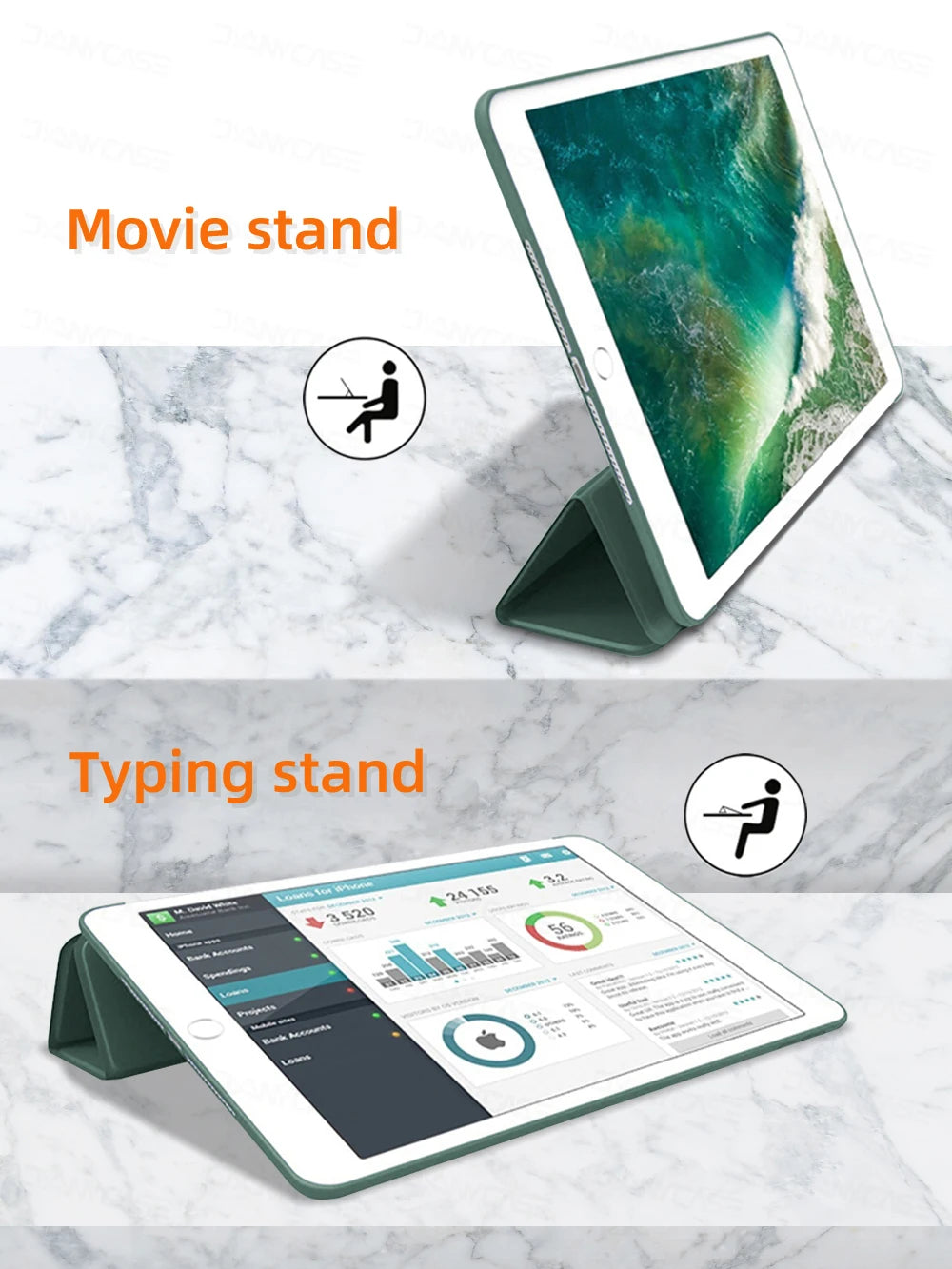 For ipad 10th generation case For iPad Air 6 M2 2024 11in 13in M4 Pro 11 12.9 Air 4 5 10.9 iPad 10.2 7 8 9th 9.7 mini 6 7 Cover