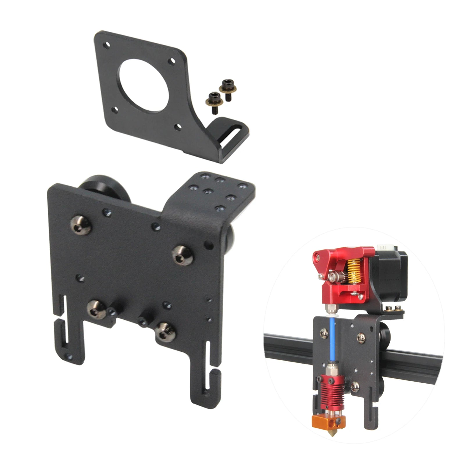 Ender 6 Direct Drive Upgrade Kit Aluminum Alloy Plate with 4pcs Pulleys Kit, Easy Print TPU Flexible Filament Only for Ender 6