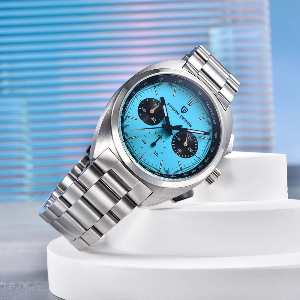 PAGANI DESIGN Mens Watches 2026 Top Luxury Quartz Watch For Men Multifunction Chronograph Wristwatch AR Sapphire Mirror Luminous