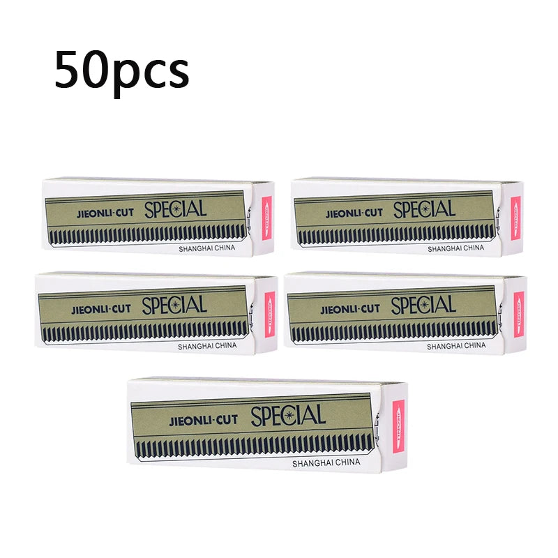 Microblading Eyebrow Knives 50/100pcs Stainless Steel Eyebrow Trimmer Razor Blade for Permanent Makeup Brow Tattoo Beauty Tool