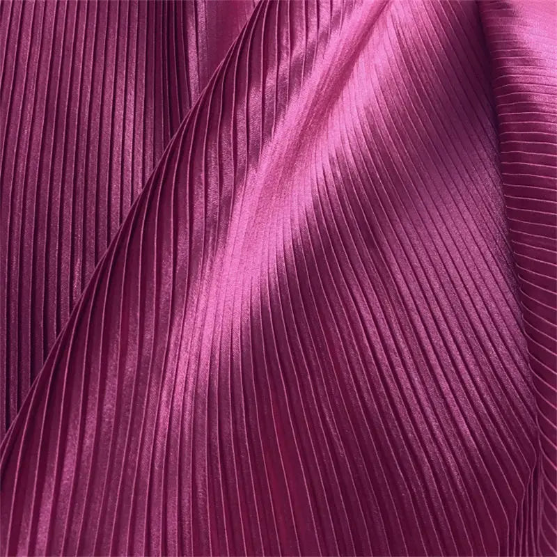 Organ Pleated Fabric Per Meter for Needlework Clothes Skirt Costume Dress Diy Sewing Designer Cloth Soft Comfortable Plain Black