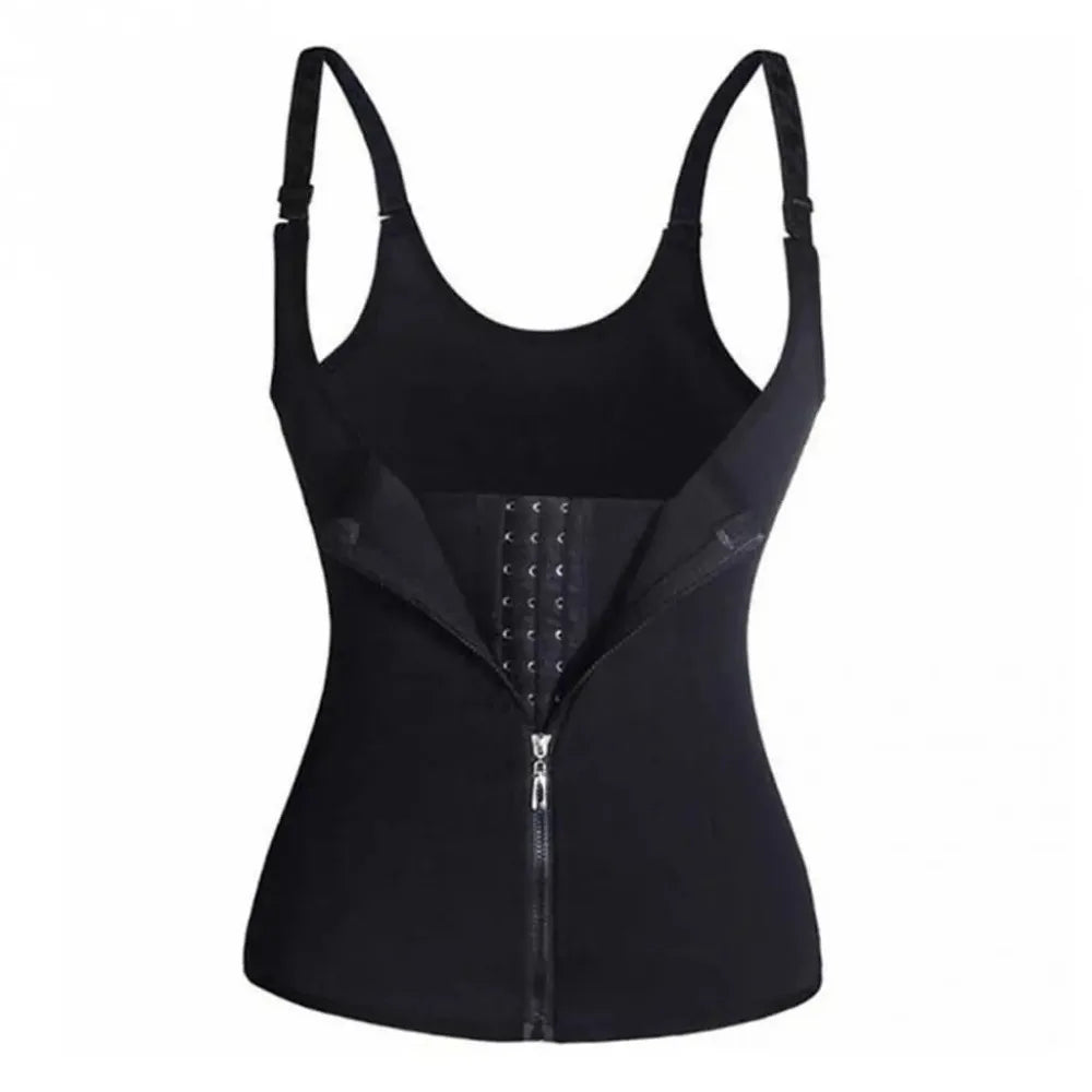 3 Row Buckle Body Shapers Vest Zipper Sleeveless Waist Cinching Corset Beauty Body Abdomen Waist Trainer Shapewear Streetwear