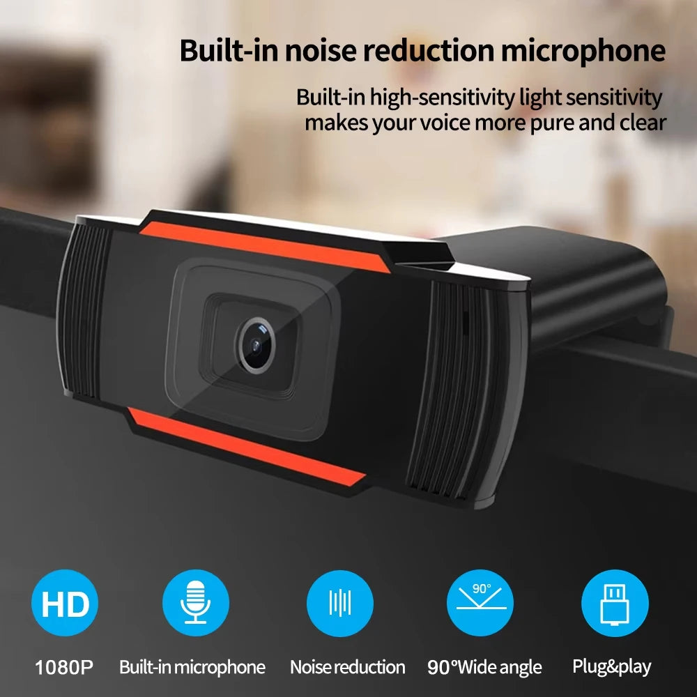 2K 1080P Full HD Computer Web Camera PC Webcam with Microphone USB Plug Autofocus for  Live Video Call Living Conference Camera