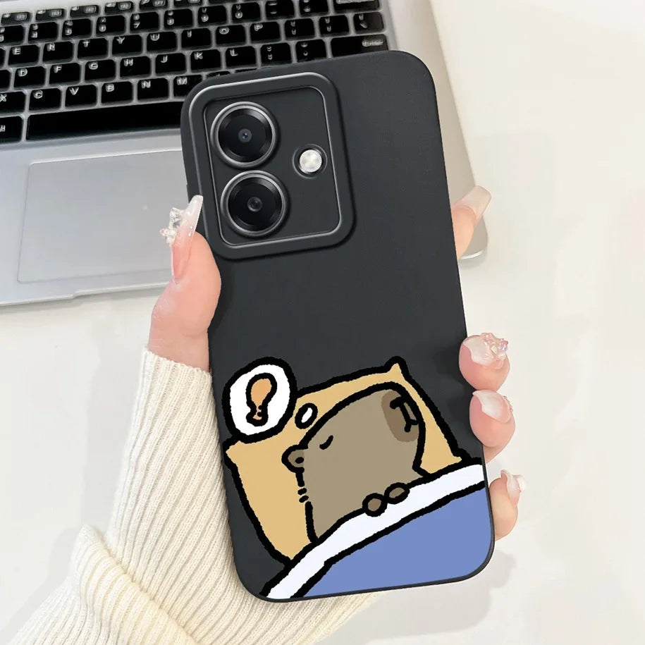 For Funda OPPO A3 A3x 4G Case 2024 Cute Panda Rabbit Soft Silicone Candy Painted Phone Covers For OPPO A40 5G OPPOA3 A 3x Bumper