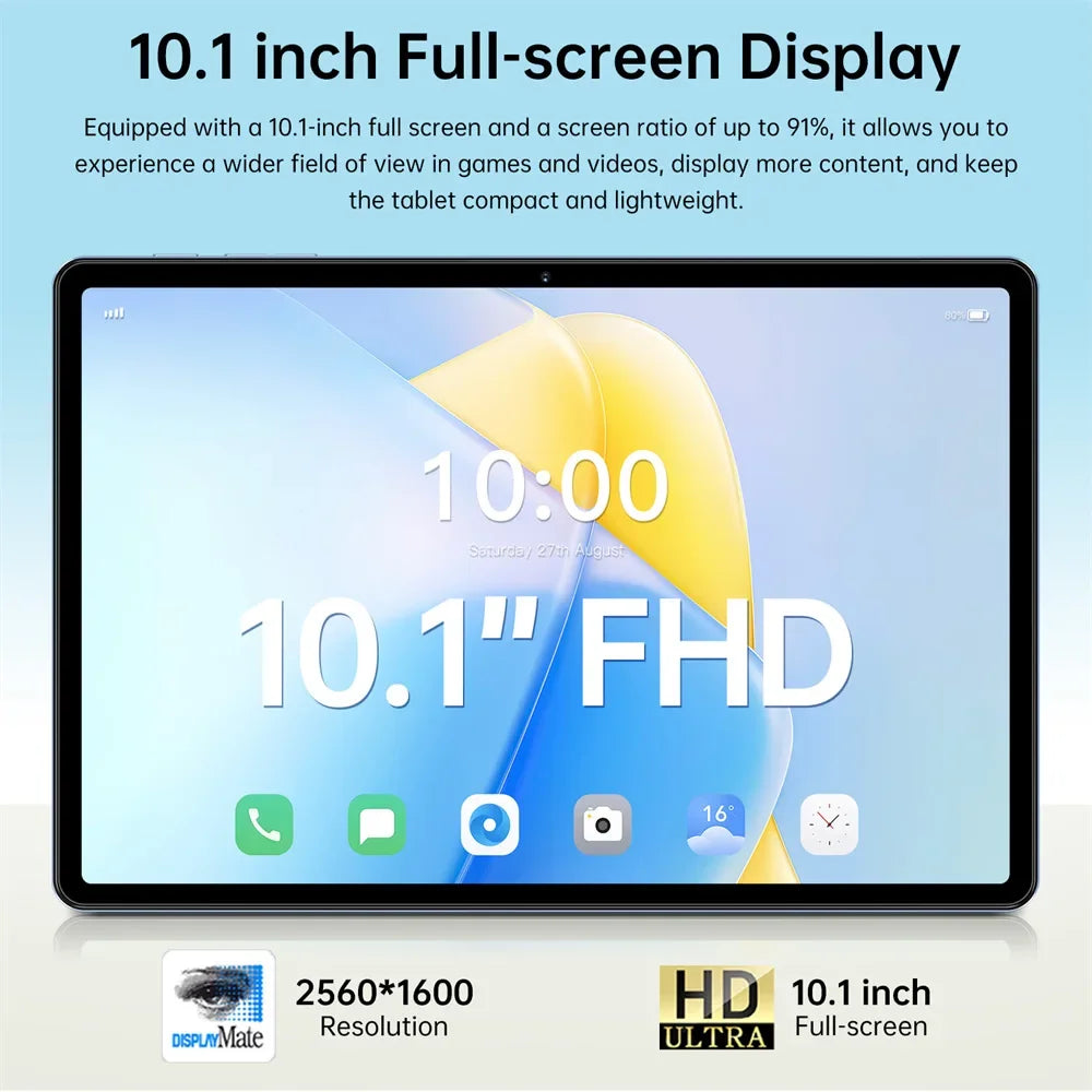 Upgraded Pad 7 Pro Global Version Tablet Android 15 Game Tab 22GB+2TB 10000mAh WiFi GPS 5G Dual SIM 10.1 Inch Kids Tablet PC