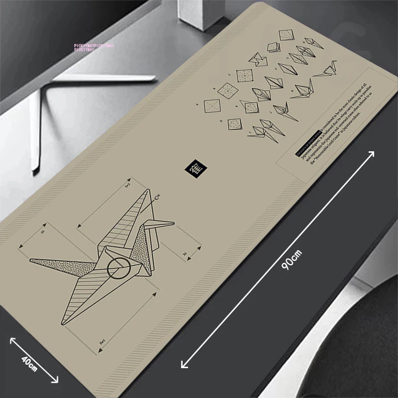 Paper Crane Large Mousepad Gamer Mousepads Keyboard Mat Desk Rug Waterproof Pc HD Desk Mats Company Mouse Pad For Gift