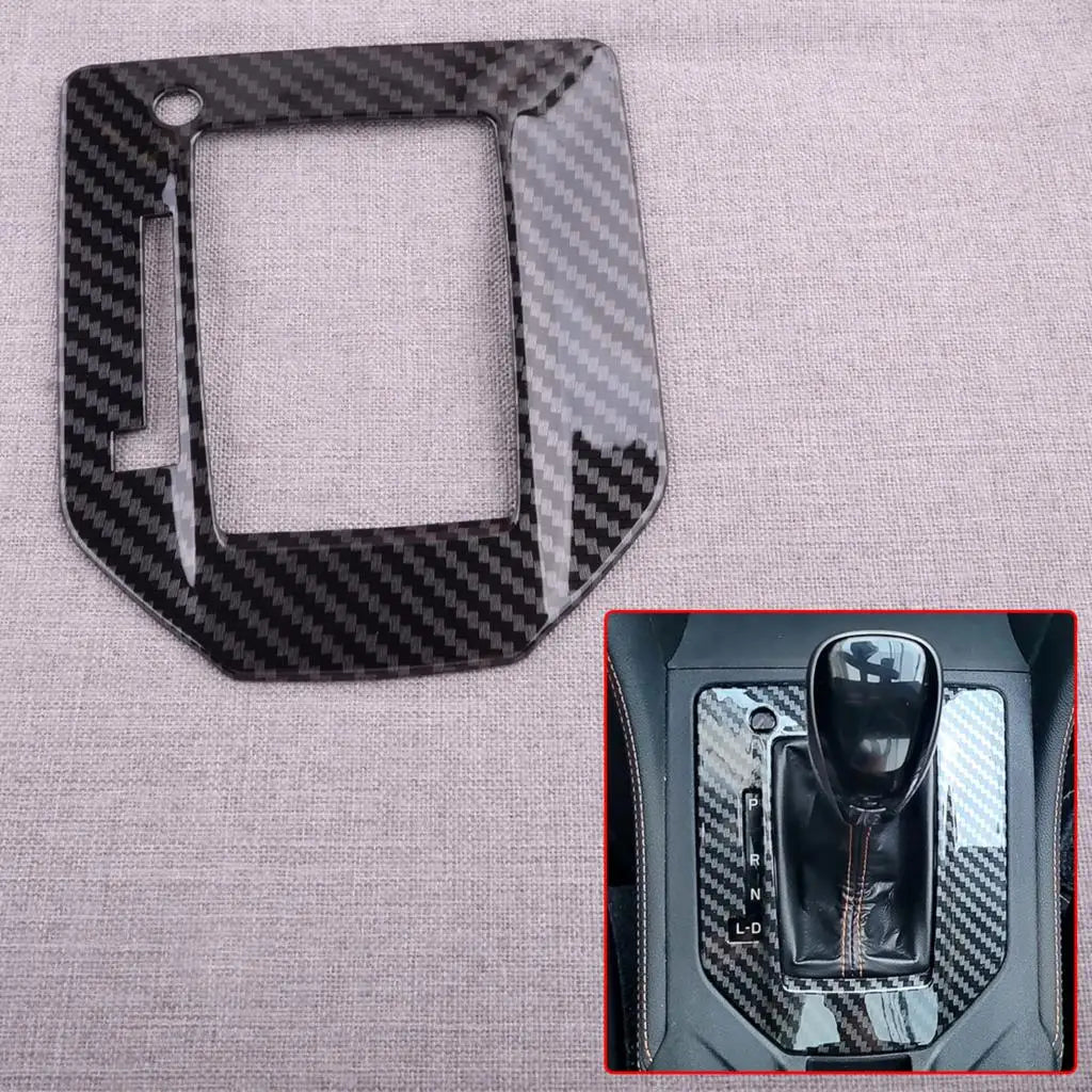 Car Interior Center Console Gear Shift Box Panel Trim Cover Carbon Fiber Style Plastic Fit for Subaru XV Crosstrek 2018-2021 LHD