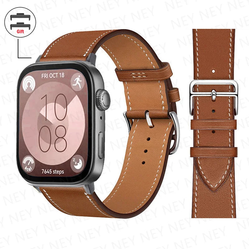 Leather Bracelet For Huawei Watch Fit 3 Strap Smart watch Replacement Sport Wristband retro Band Huawei Fit 2 fit3/2 Accessories