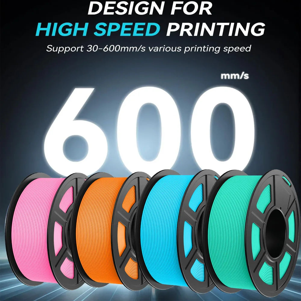 JAYO 5Rolls 3D High Speed Marble PLA/HS Matte PETG/HS PLA Filament 600mm/s High Speed 3D Printer Non-toxic Filament 1.1KG/roll