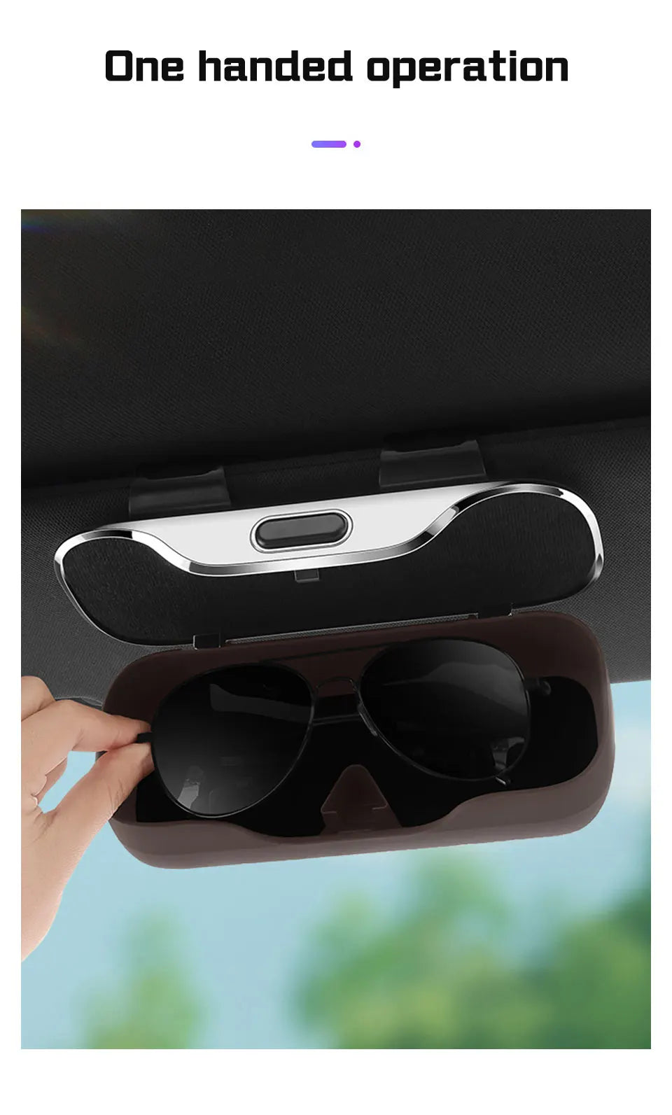Portable Press Switch Car Glasses Box For Changan CS85 Oshan X7 CS35 PLUS UNIT UNIK CS55 CS95 Eyeglasse Case Sunglasses Holder