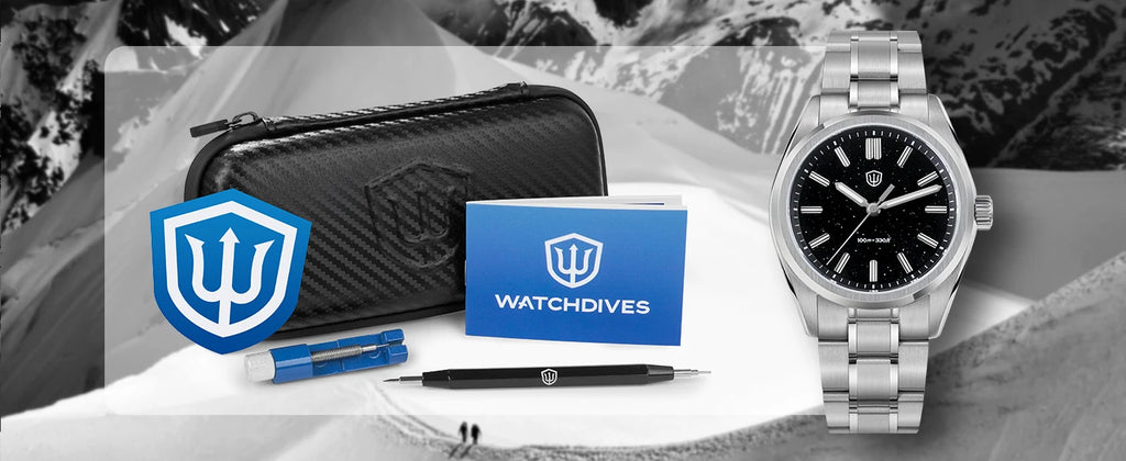 Watchdives New WD0003B ‌Aventurine Dial Watch VH31 Sweep Movement Sapphire Crystal Luminous 100m Waterproof 36mm Vintage Watche