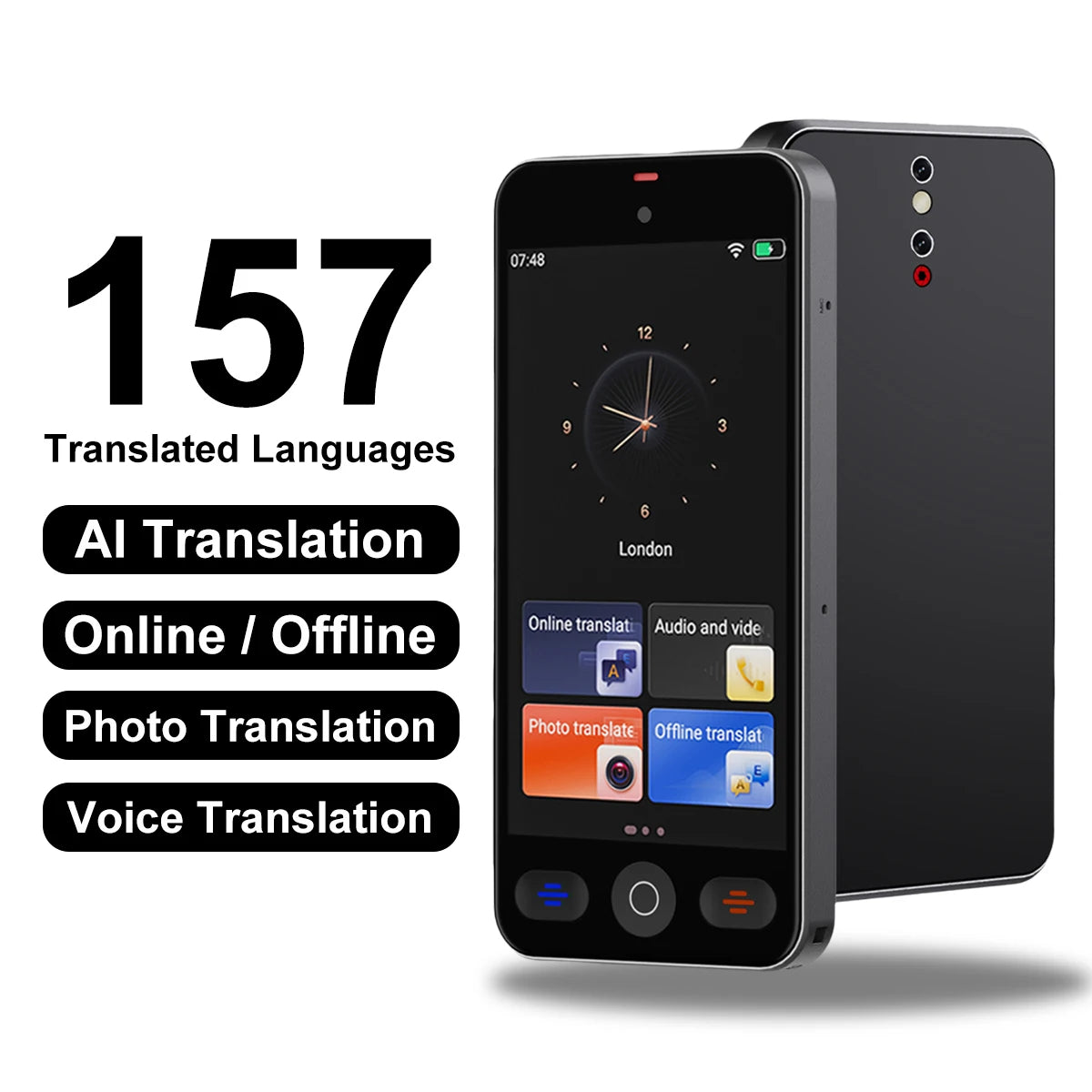 Language Translator Offline Voice Photo Translation WiFi Portable Translator 142 Languages Translator Device for Travel Business