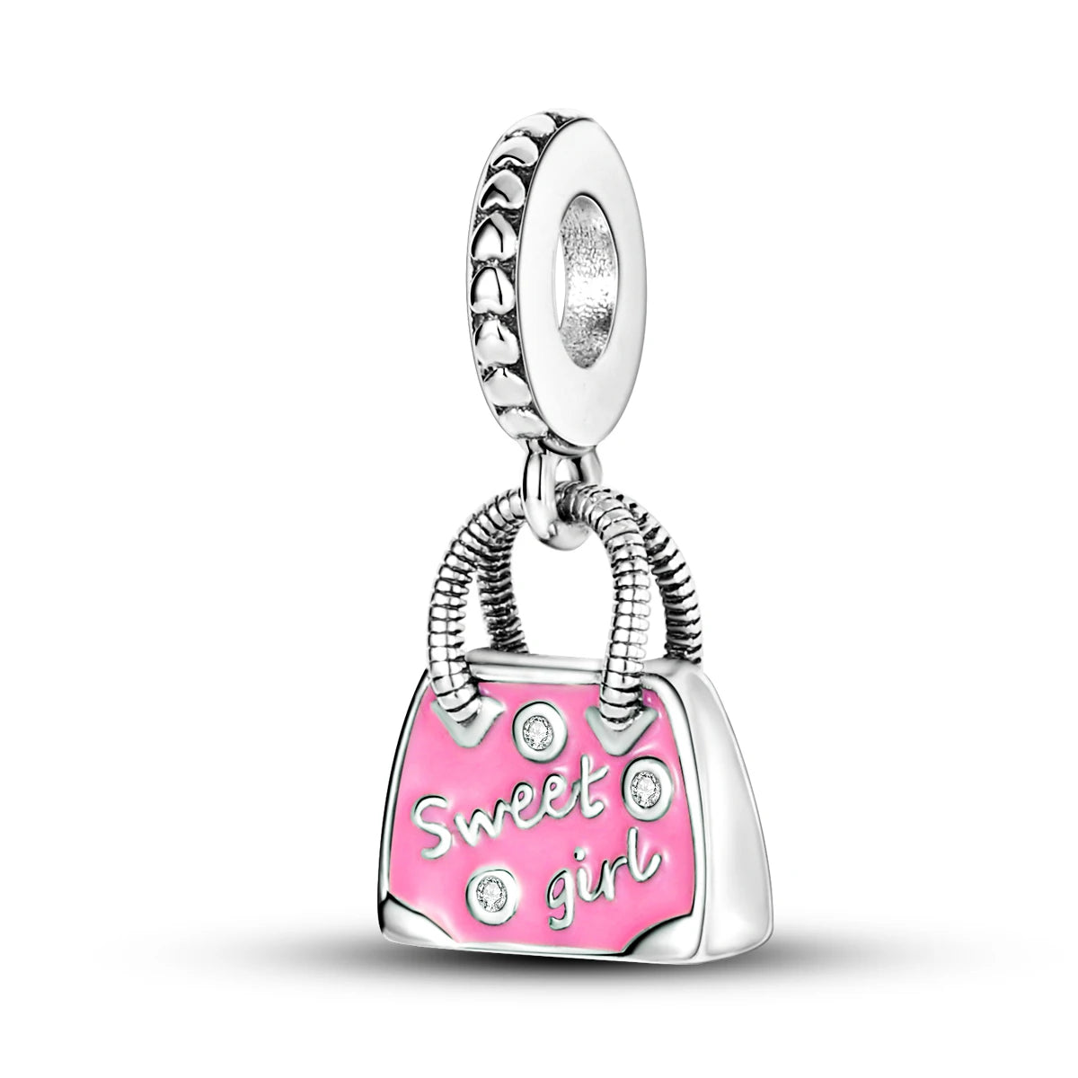 925 Silver Lipstick High Heels Charms For Lady Pendant Fit Original Bracelet DIY Ornament