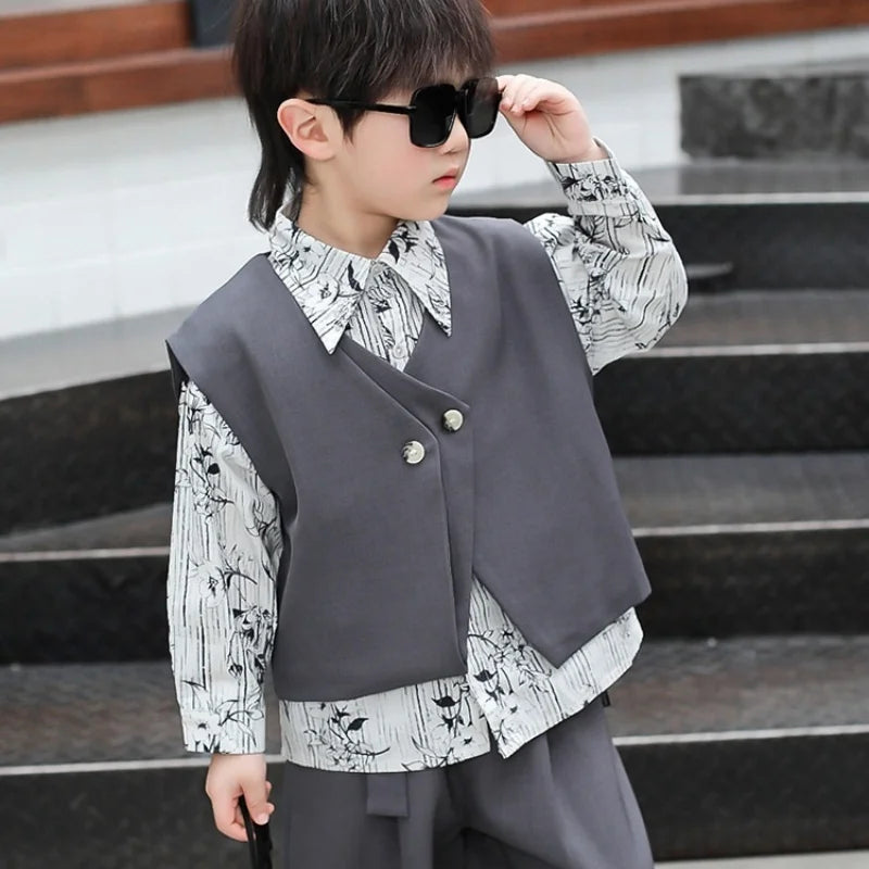 Boys 2026 Top + Pants Two-piece Set of Spring and Autumn New Products Children Children's Top and Bottom Clothes Set KidsOutfits