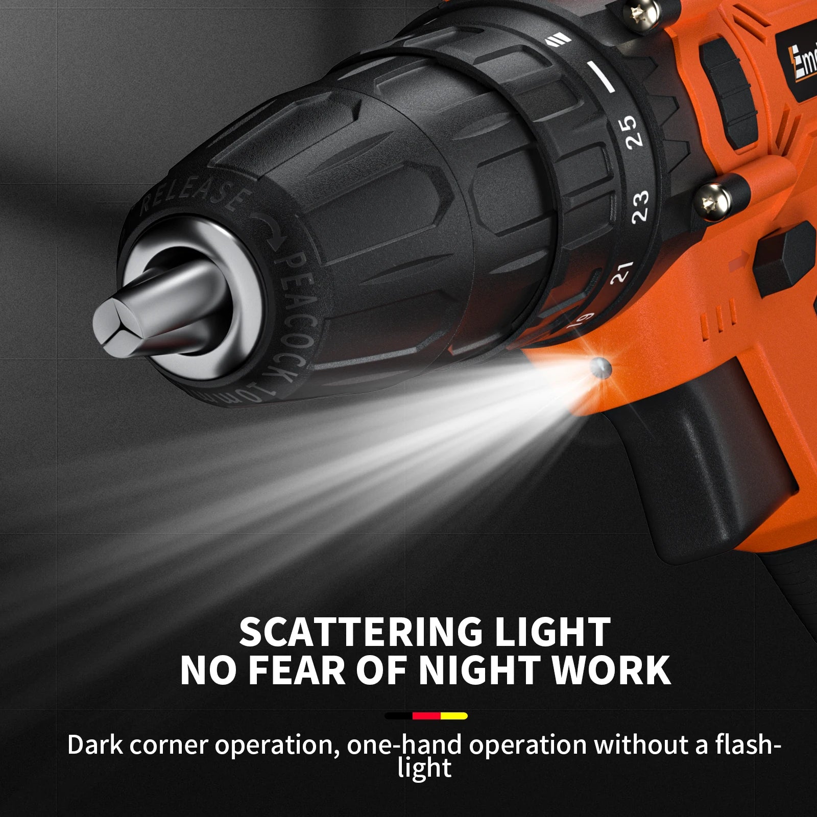 45Nm Cordless Drill with 2 X 1.5Ah Li-Ion Batteies and Charger, 140W, 25+1 Torque, 2 Speed, 2700RPM, 29 Accessories, Carry Case