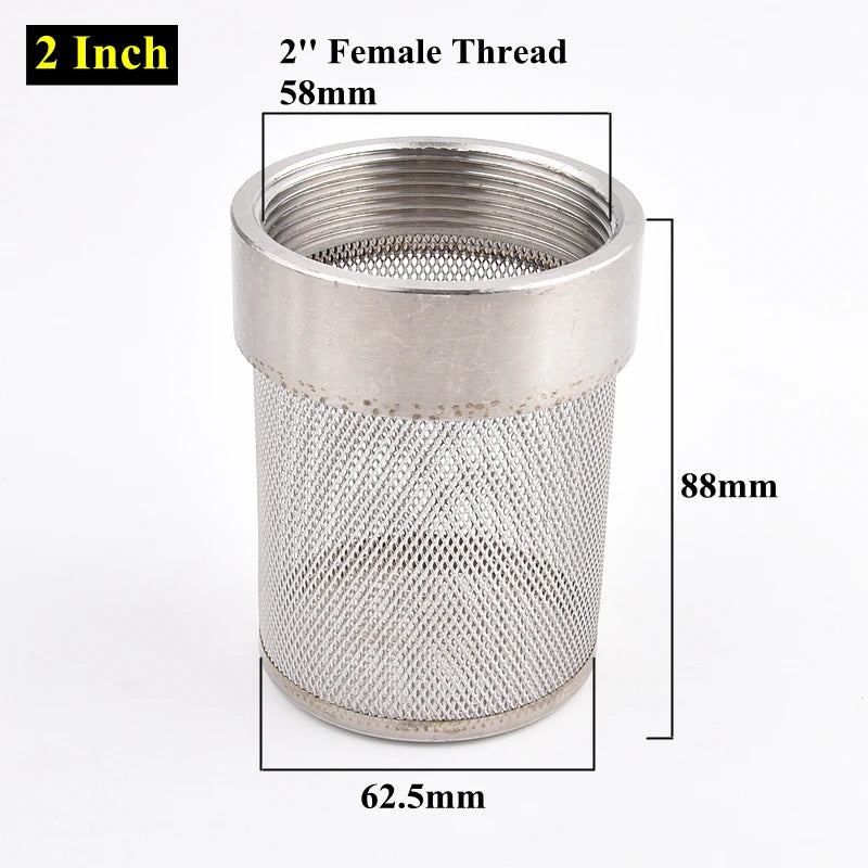 304 Stainless Steel Mesh Filter Aquarium Fish Tank Filter Garden Irrigation Impurity Filter Water Cleaning Mesh Metal Filter
