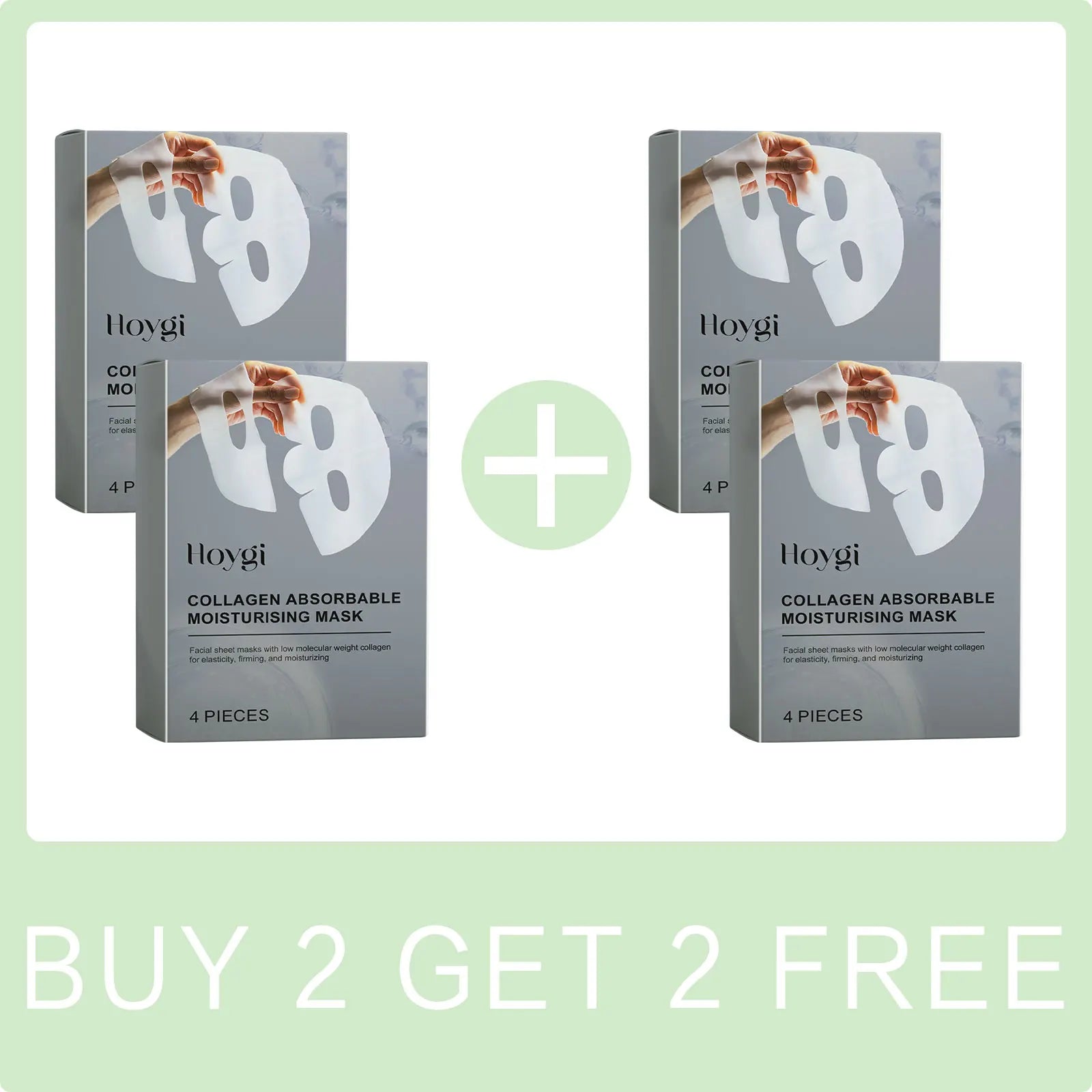 Collagen Face Mask Hydrating Shrinking Pores Fade Fine Lines Moisturizing Refreshing Hyaluronic Acid Sheet Mask Korean Skin Care