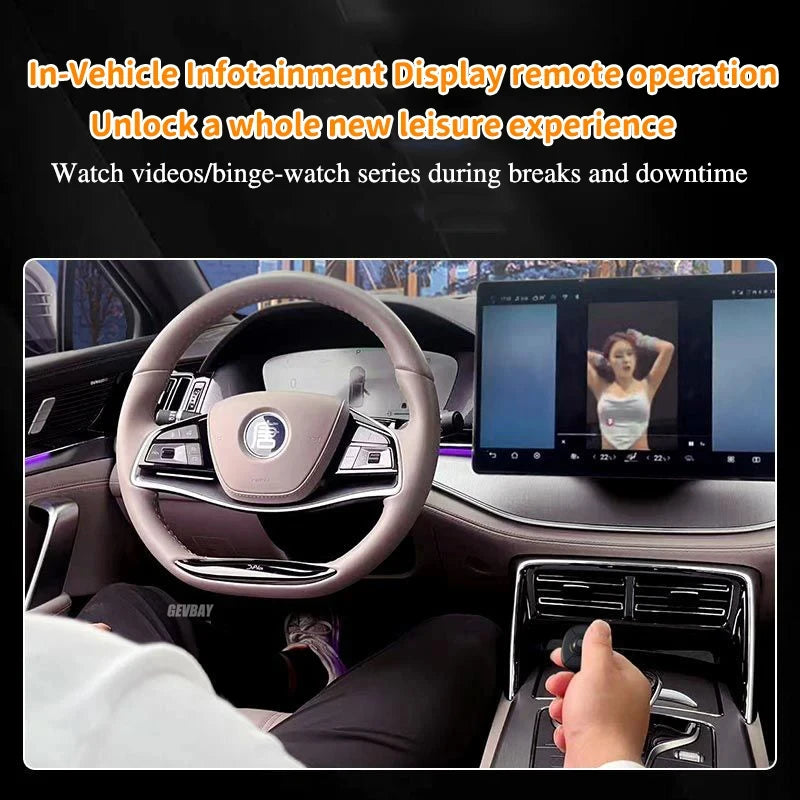 Trackball Finger Ring Mouse - 2.4G+Bluetooth Wireless Remote for Short Video/PPT/In-Vehicle Display