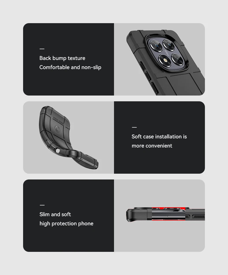 For Xiaomi Redmi Note 14 Pro Case Silicone Matte Rubber Protective Case Redmi Note 14 Pro Cover Anti-drop Case Redmi Note 14 Pro