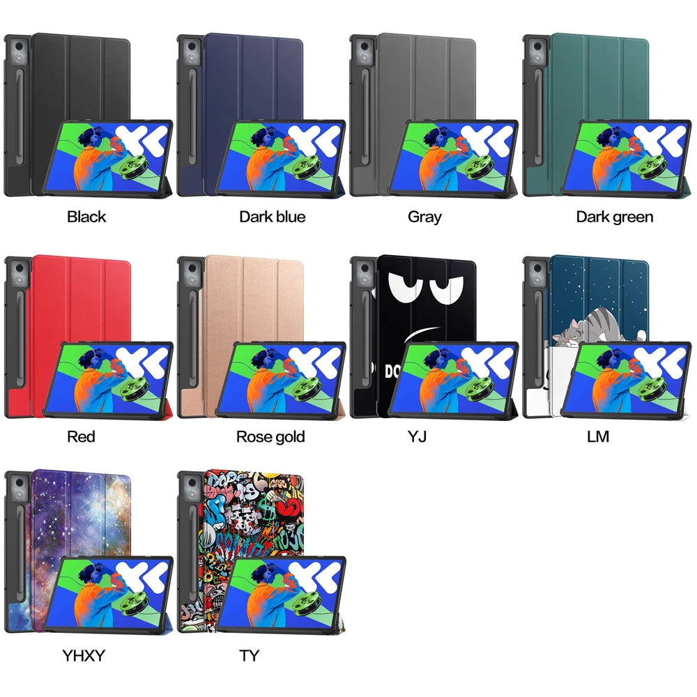 For Lenovo Xiaoxin Pad Pro 12.7 2025 Case Tri-Folding PU Leather Stand Tablet Cover for Xiaoxin Pad Pro 12.7 Inch 2025 TB-375FC