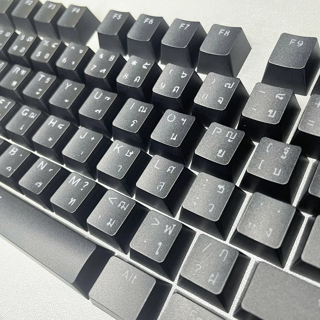 Russian Keycaps Spanish Arabic Korean Portuguese French German Thai Letters Translucent Keycaps For Cherry MX Switch 104 Key LK1