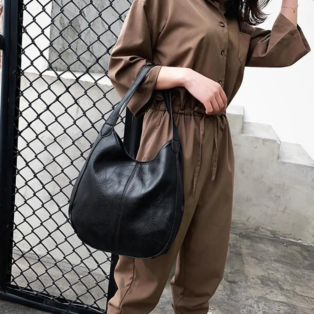 Women's Handbags Vintage Luxury Leather Shoulder Bag Designers Large Bag Modern Fashion Brand Female