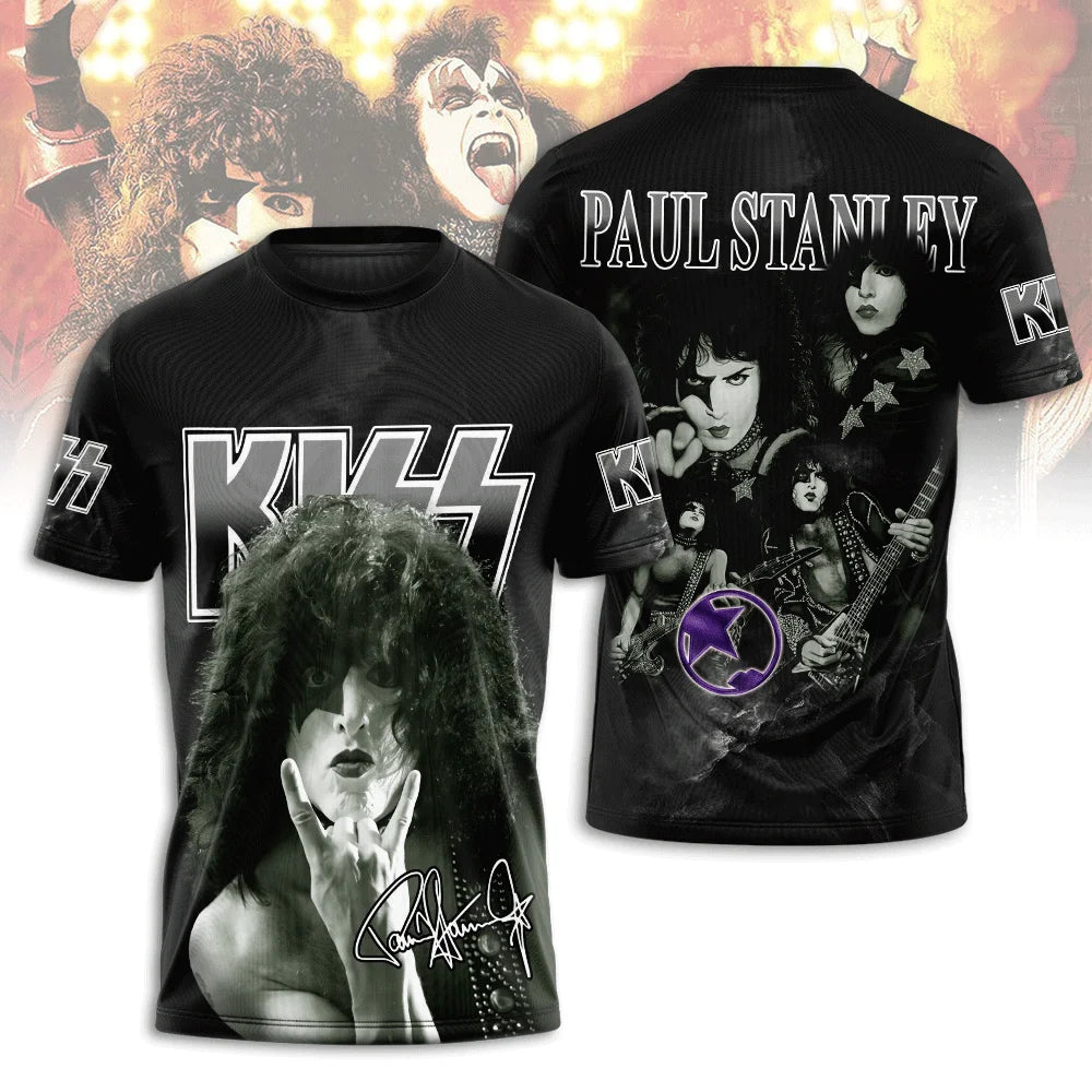Rock Band Kiss T-shirts 3D Printing T Shirt Summer Men Women Funny Hip hop Short sleeve O-neck Tee Shirt Street Cosplay Clothing