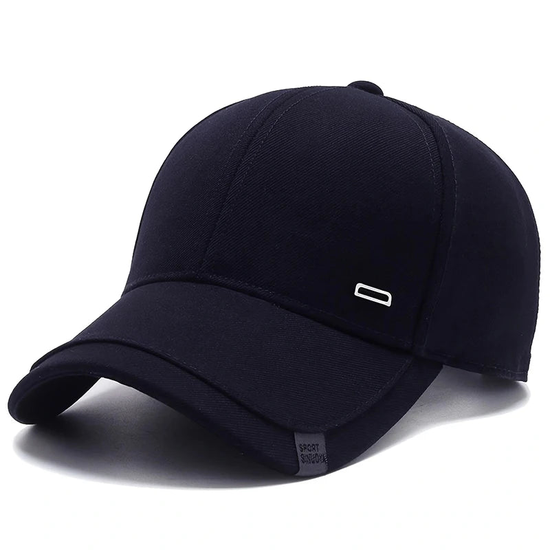 Unisex Square Silver Buckle Label Baseball Caps Spring and Autumn Outdoor Adjustable Casual Hats Hip Hop Cap Sunscreen Hat