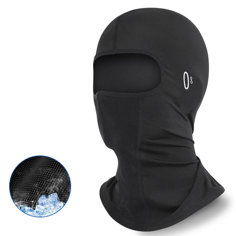 UV Protection Full Face Mask Hiking Ice Silk Sun Hat Men Women Balaclava Sunglasses Holes Scarf Cooling Cycling Face Cover Beach