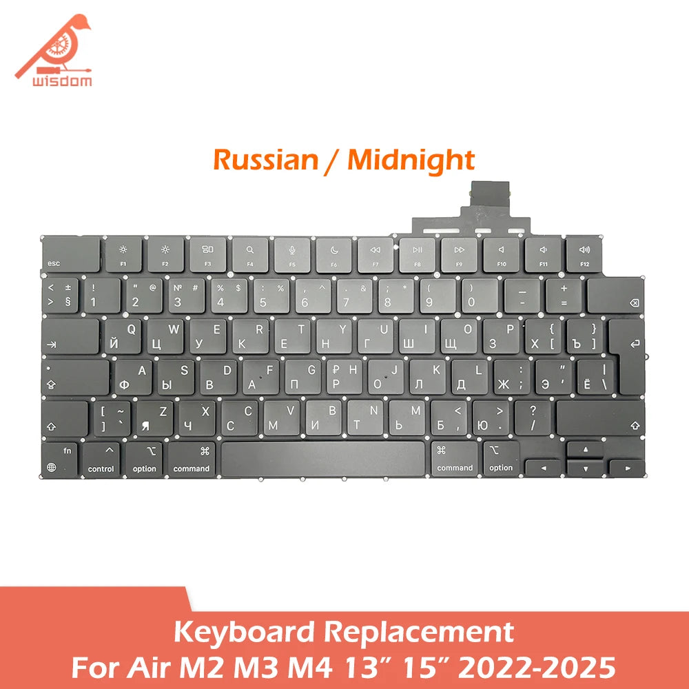 Laptop A2681 A2941 A3113 A3114 A3240 A3241 Keyboard For Macbook Air M2 M3 M4 13" 15" Keyboards Replacement 2022-2025