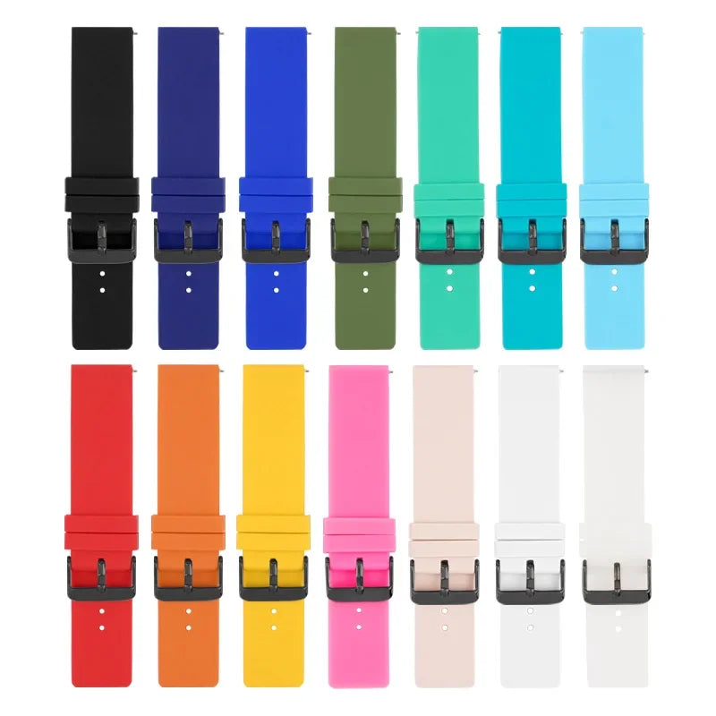 12mm 14mm 16mm 18mm 20mm 22mm 24mm Silicone Strap for Omega Soft Rubber Band Candy Color Men Women Replace Bracelet Accessories