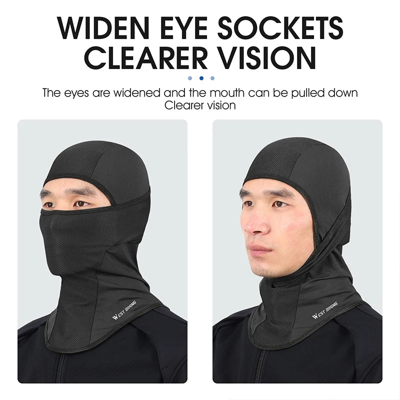 WEST BIKING Summer Cycling Face Mask Cool Breathable Sports Balaclava Men Women Bicycle Motorcycle Sun UV Protection Cycling Cap