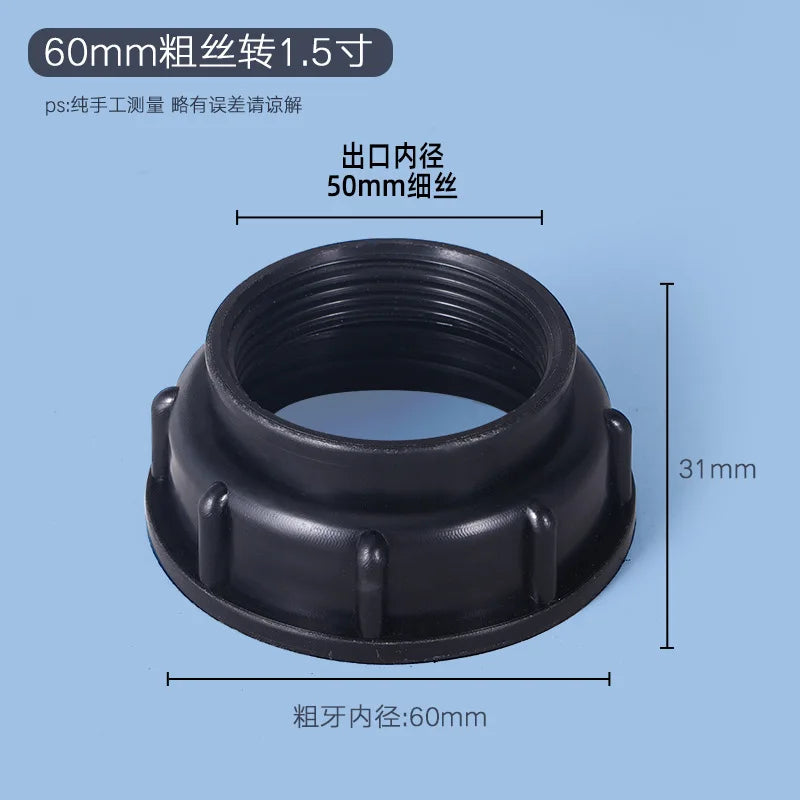 IBC Tank Adapter 60mm to 1/2'' 3/4'' 1'' 2'' Fine Thread Water Pipe Connector High Quality BSP Male Reducing Fittings 1Pcs
