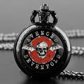 Quartz Pocket Watch for Women Men Kids Unique Avenged Sevenfold Niklass Design Vintage Clock Watches Chain Jewelry Pendant Gift
